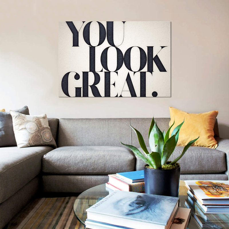 «You Look Great» par 33 Broken Bones - Toile tendue, H 18 po x l 26 po x P 1,5 po, Toile tendue, Sans cadre