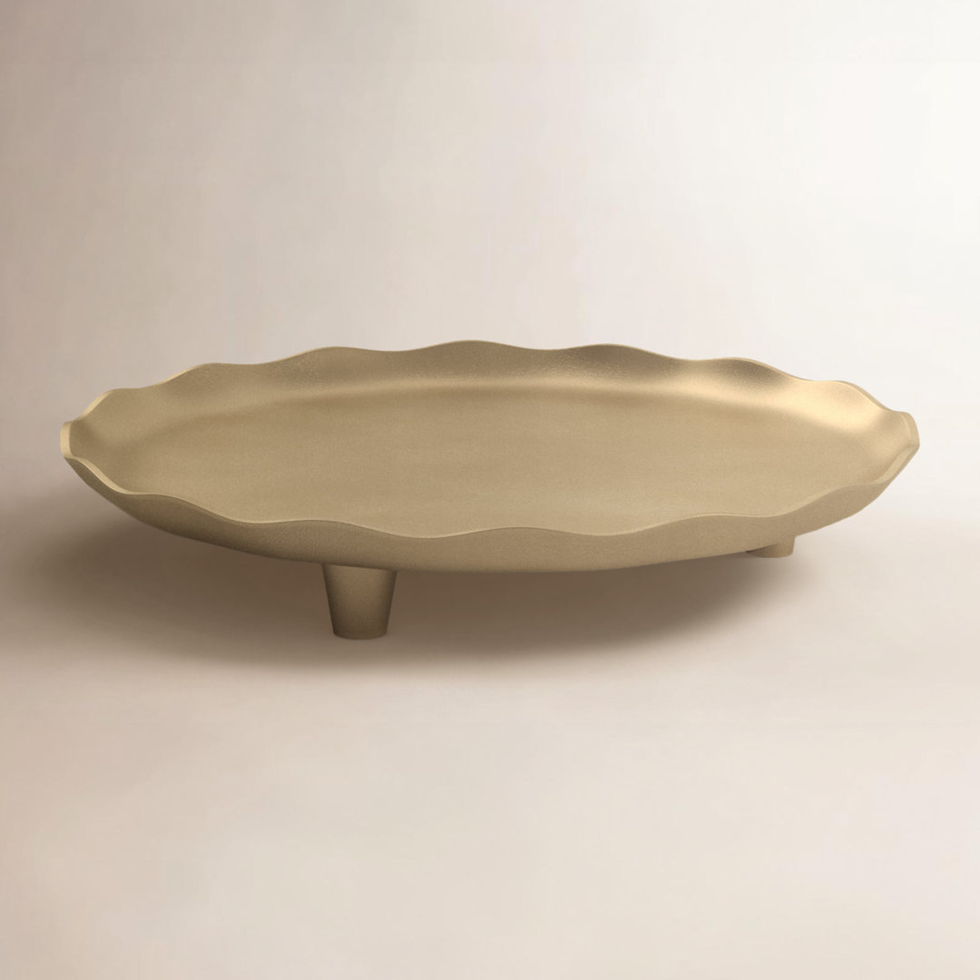 Round Metal Footed Tray Wade Logan® 