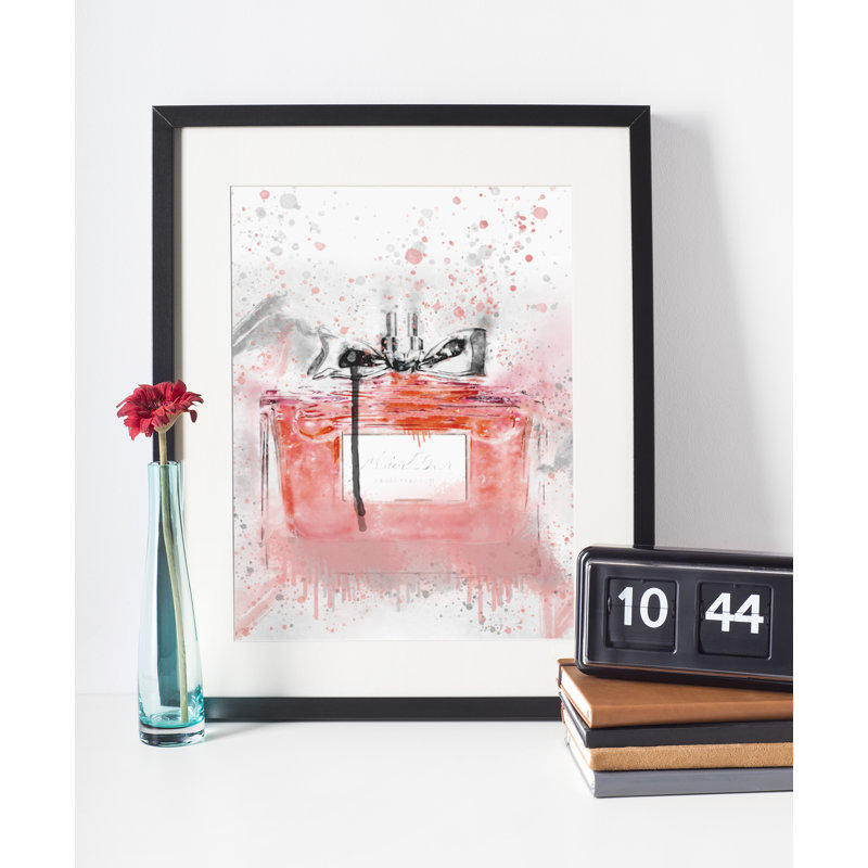 Miss Pink Perfume Bottle - Single Picture Frame Print
