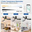 Ventilateur de plafond encastré noir intelligent de 42 pouces avec lumières et télécommande, ventilateur d'intérieur à 3 pales à intensité variable fonctionne avec la télécommande Alexa-562013724-562013701-562013696