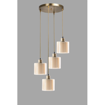 Glam Scandinavian Chandelier, Copper Color, 27.6 x 11.8 inches | 100% Metal Construction, Oven Dried Paint & Tumbled Coating | E27 Socket, Max 40W | Perfect for Modern Living Rooms & Dining Areas, Elegant Design