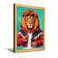 Animaux, lion avec lunettes de soleil tenant un verre à vin-602296042