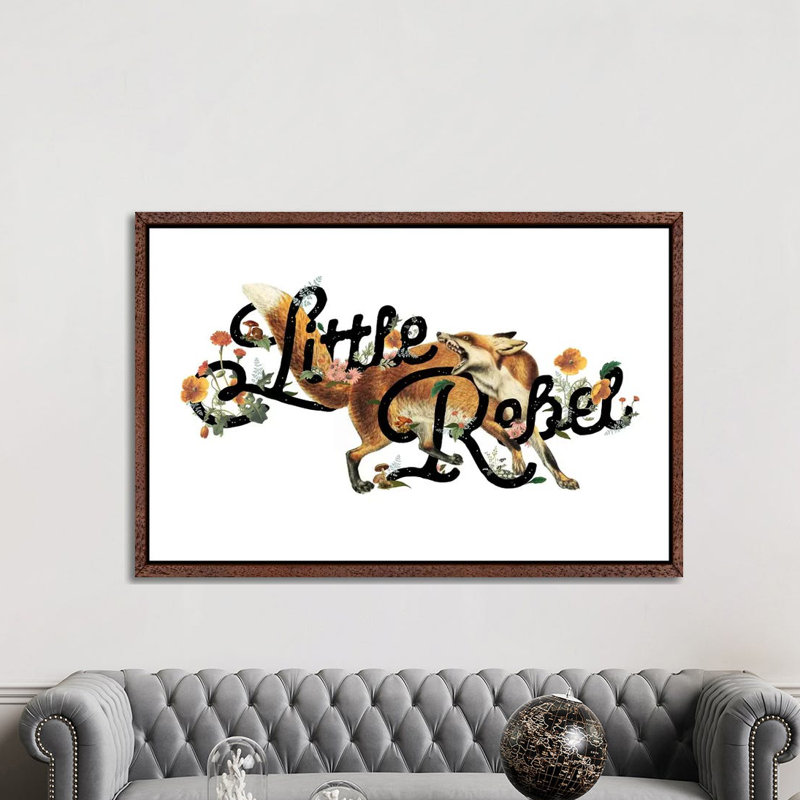 Little Rebel Fox by Heather Landis - Print on Canvas, Classic Brown Wood Framed, 152.5 cm H x 101.5 cm W
