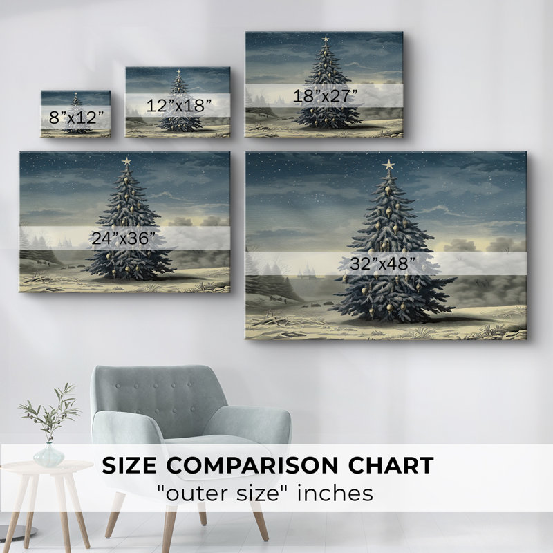 Christmas Holiday Arts - Toile tendue avec châssis, H 16 po x l 24 po