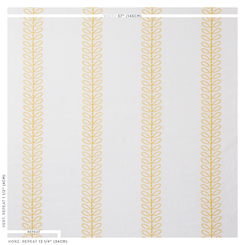 Tissu de broderie Camile, Jaune