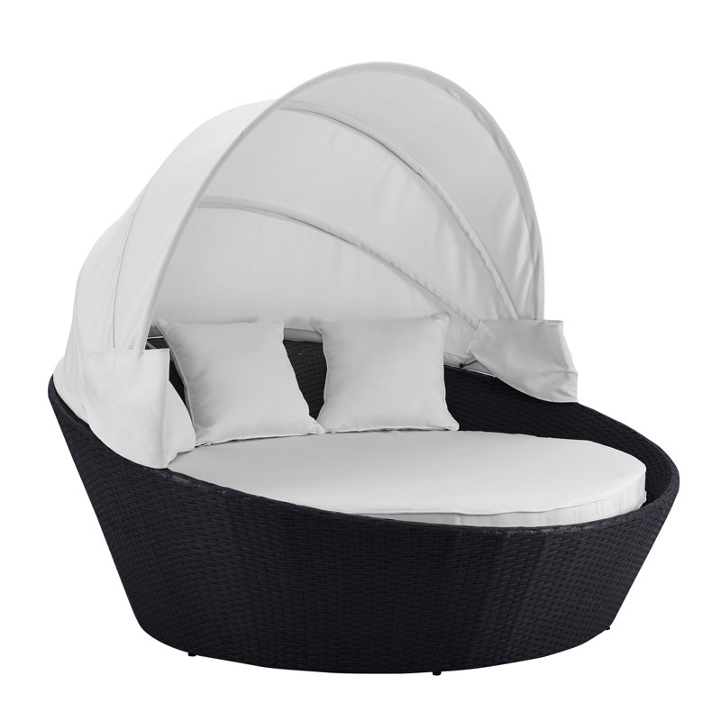 Lit de jour avec coussin Ryde, Coquille d’oeuf, Gris