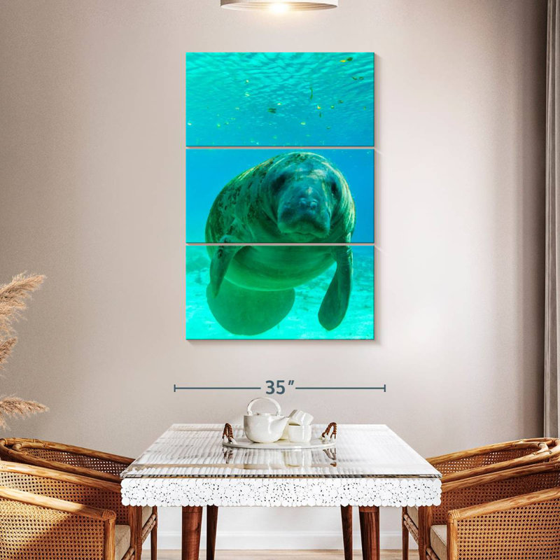 Brampt Swimming Manatee, 50" H x 32" W