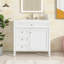 Meuble-lavabo 36 po avec lavabo supérieur-429269328