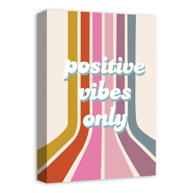 Impression sur toile positive Vibes, H 18 po x l 12 po x P 1,25 po