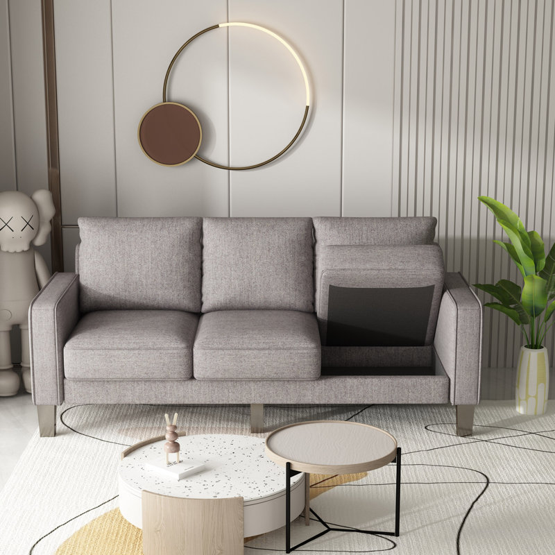 Canapé 74,64 po, Gris clair