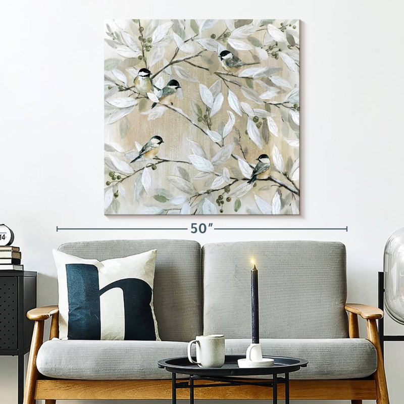 Brampt Spring Chickadees, 33" H x 33" W