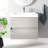 24.5" Wall-Mounted Single Bathroom Vanity With Cultured Marble Top-79873777