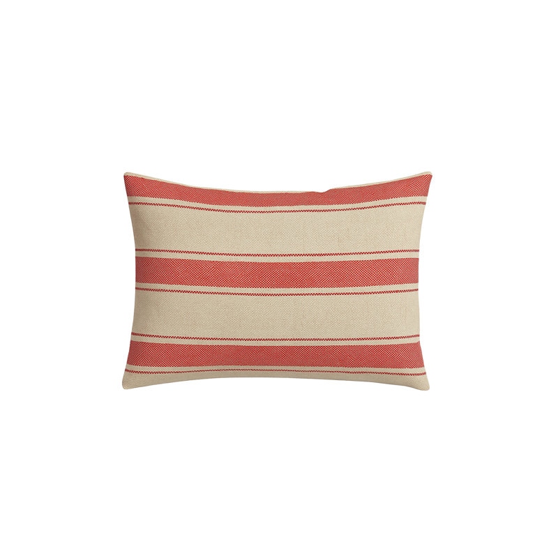 Classic Grey Sail Stripe Indoor Outdoor Pillow 14x20, Black, Square 24", Polyester