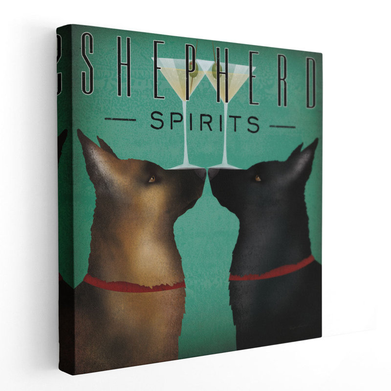 «Double Shepherd Martini», reproduction d'art sur toile, H 12 po x l 12 po