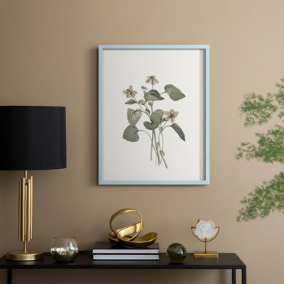 Impression florale vintage encadrée CXLV III - bois massif