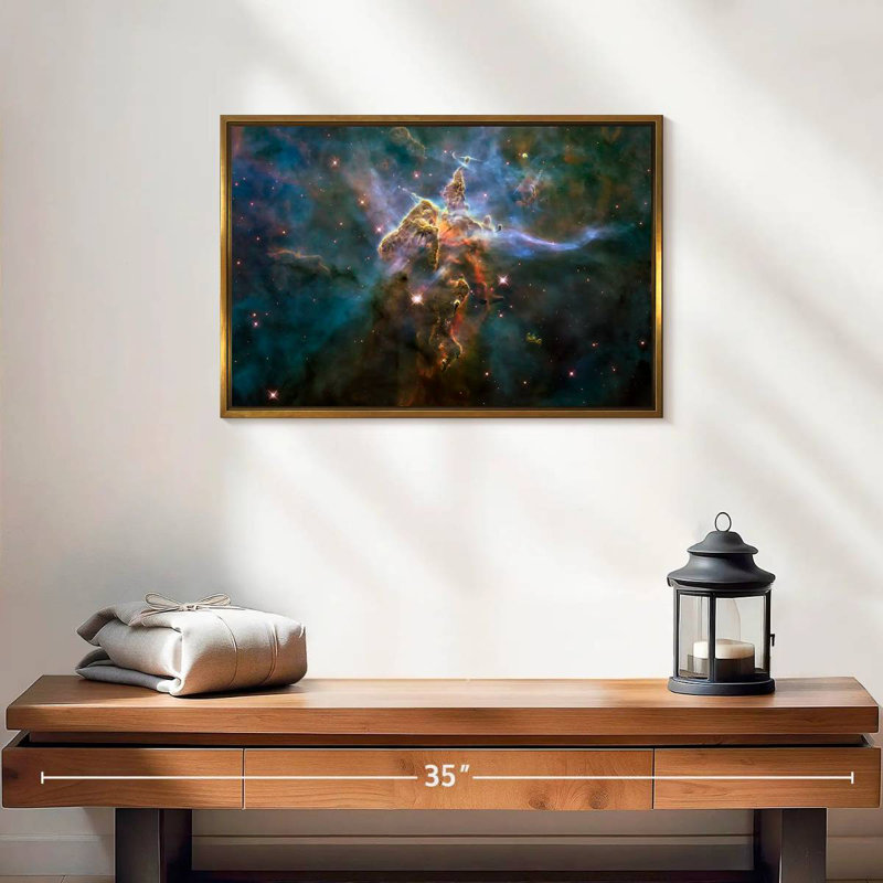 Carina Nebula Mystic Mountain, 19 po x 13 po, Cadre flottant doré