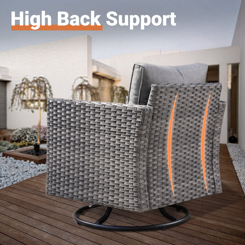 Chappotin Wicker 9 - Person Modular Patio Conversation Sets with Cushions, Gray