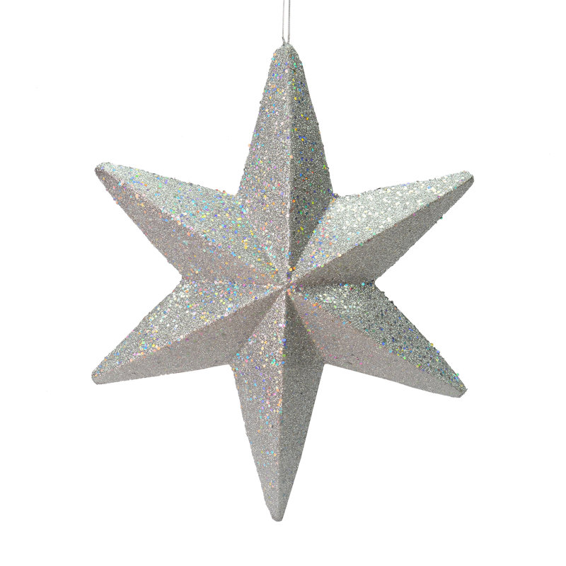 Ornement étoile scintillante 20 po Bethlemham, Argent
