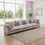 Canapé d'angle modulaire moderne en forme de U avec revêtement en chenille moelleuse et deux poufs polyvalents-2072411553