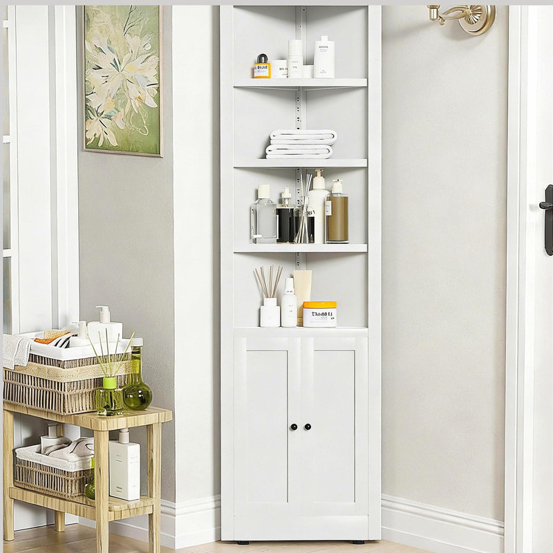 Armoire de rangement de 71 po de hauteur avec 2 portes, armoire en métal à 5 niveaux avec tablettes réglables, rangement de cuisine autoportant pour garde-manger, salon, salle de bain, salle de lavage