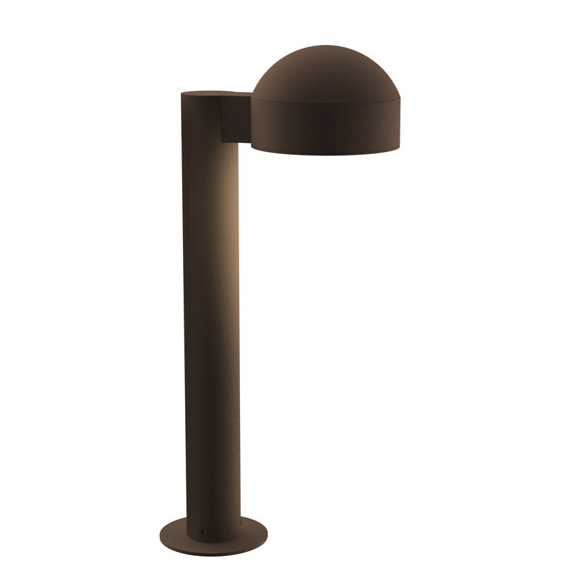 Reals LED Bollard Light, Bronze, 17.75" H x 5" W x 7.75" D