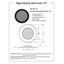 Grille ronde en fonte d'aluminium de 10 po Achtek (12 po au total) thermolaquée-102352981-107243671