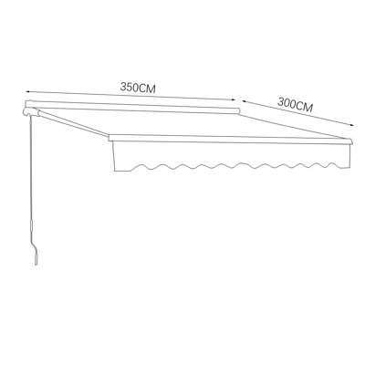 Sol 27 Outdoor Fabric Cover Retractable Patio Awning