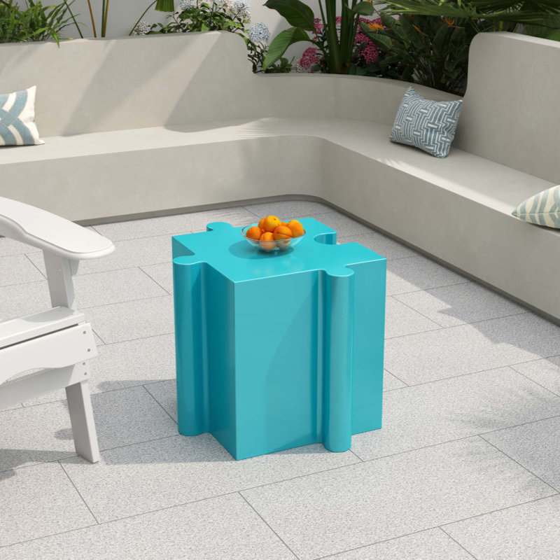 Table d'appoint Convex Edge, Bleu clair