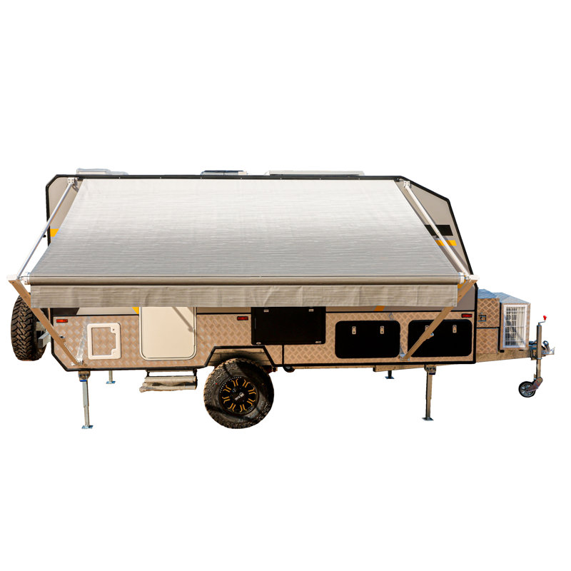Retractable RV/Patio Awning, Gray, 120" W x 96" D