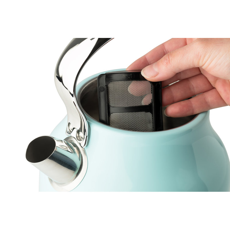 HADEN Heritage 1.7L Stainless Steel Tea Kettle, Light Blue