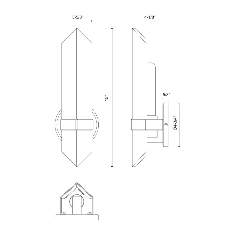 Valencia 1 - Light Bath Sconce, Urban Bronze