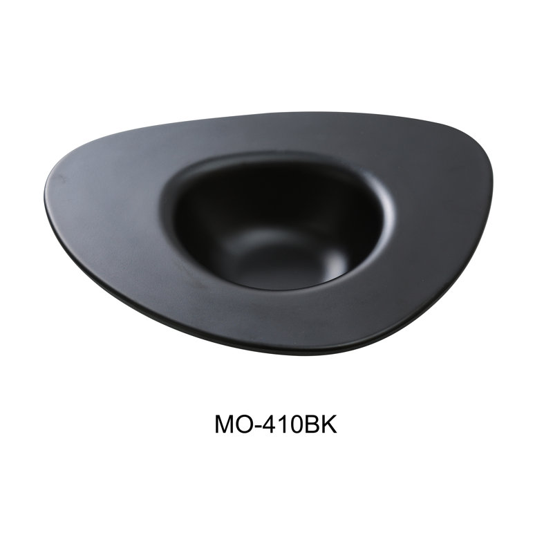 Moderne 10 oz. Bol à dessert en mélamine, Noir