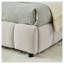 Très grand lit plateforme tapissier avec tiroirs de rangement, structure de lit en chenille moderne avec tête de lit capitonnée, beige
