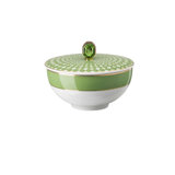 Swarovski Signum - Rice Bowl W/Lid 11 Oz 4 3/4 In Fern Green