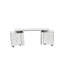 Bali White Lacquer Curved Executive Desk-1934673319