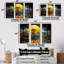 «Yellow African Pygmy Village Chronicles I», art mural tribal africain-333333800-333333805