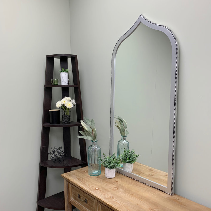 Aspynn Arch Mirror, 47.38" x 23.38", Silver Spray