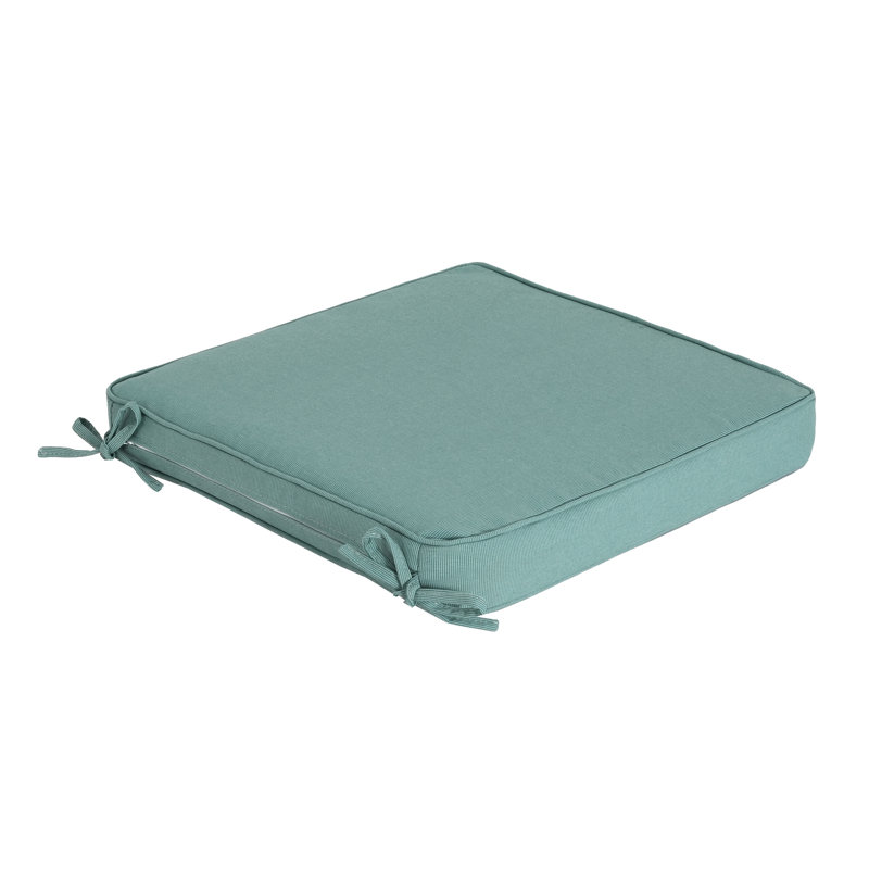 Coussin de chaise d'extérieur avec attaches Dall, Sarcelle