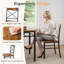 Ensemble de salle à manger 3 pièces en brun rustique, ensemble de table de salle à manger avec 2 chaises en forme de X, pour les petits espaces et les appartements-984891358-984891355