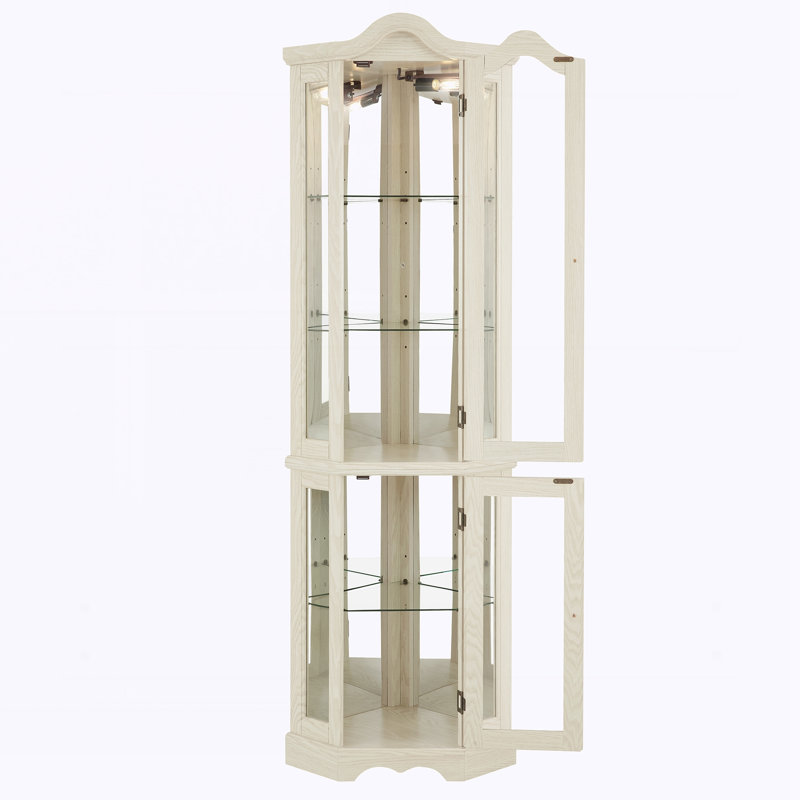 Cabinet d'angle avec ampoule, Blanc