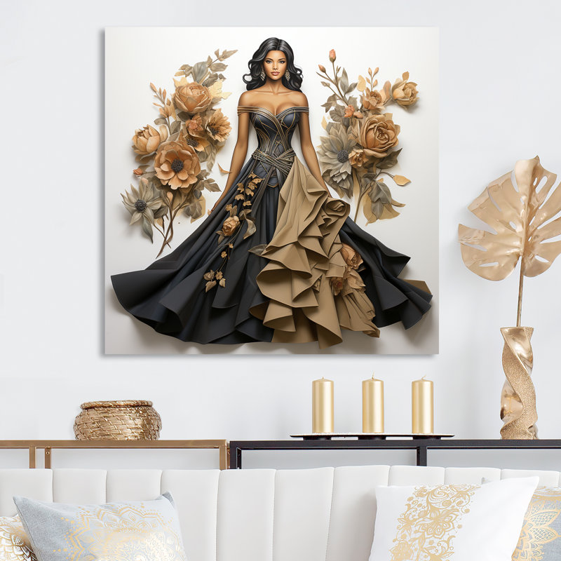 Haute Couture Elegance I - Dior Metal Wall Art, 16" H x 16" W