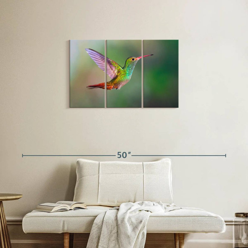 Iridescent Hummingbird, 20" H x 33" W