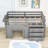 Fenelus Kids Twin Loft Bed with 3 Drawers-1054905138