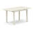 5 Piece Dining Set Includes a Rectangle Dining Room Table with Butterfly Leaf and 4 Linen Fabric Kitchen Chairs, Linen White-706672037-706672036