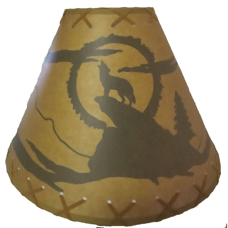 Abat-jour empire en papier H 11 po x l 18 po (araignée) brun