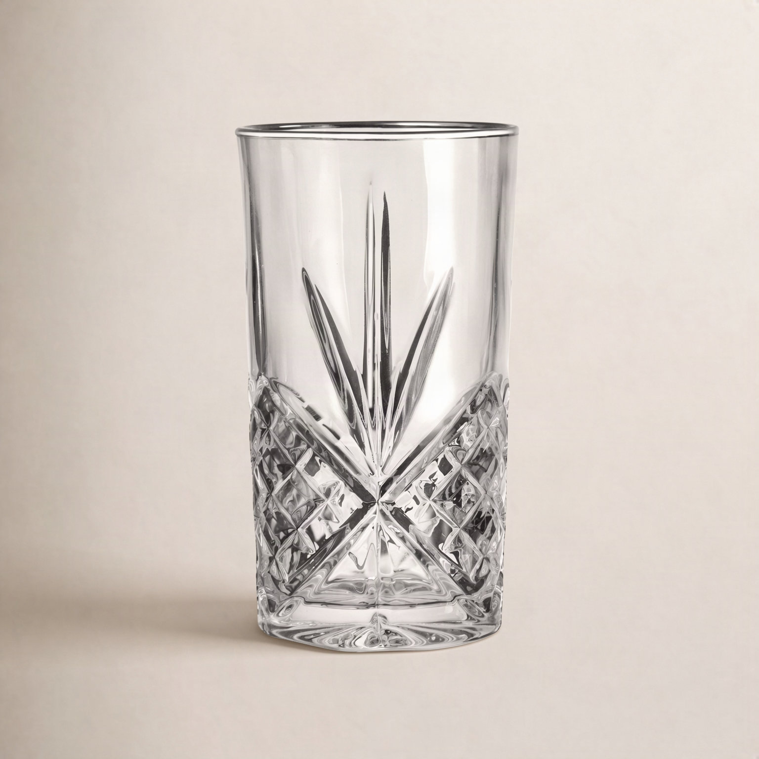 Dublin Crystal Highball Glass, Platinum