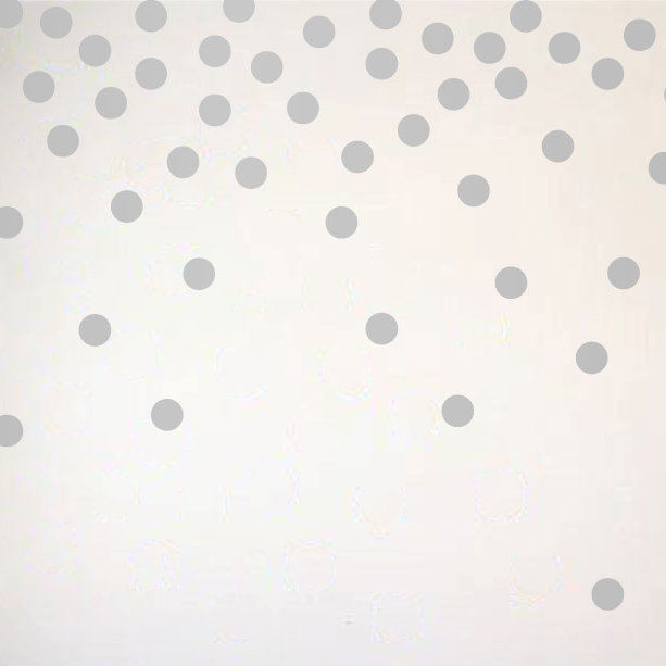 Adhésif décoratif à pois, H 48 po x l 78 po x P 0,01 po, Argent