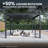 Grand Tuscan Aluminum Pergola with Adjustable Louvered Roof-98497915