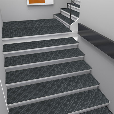 15 pièces de tapis d'escalier antidérapants pour marches en bois