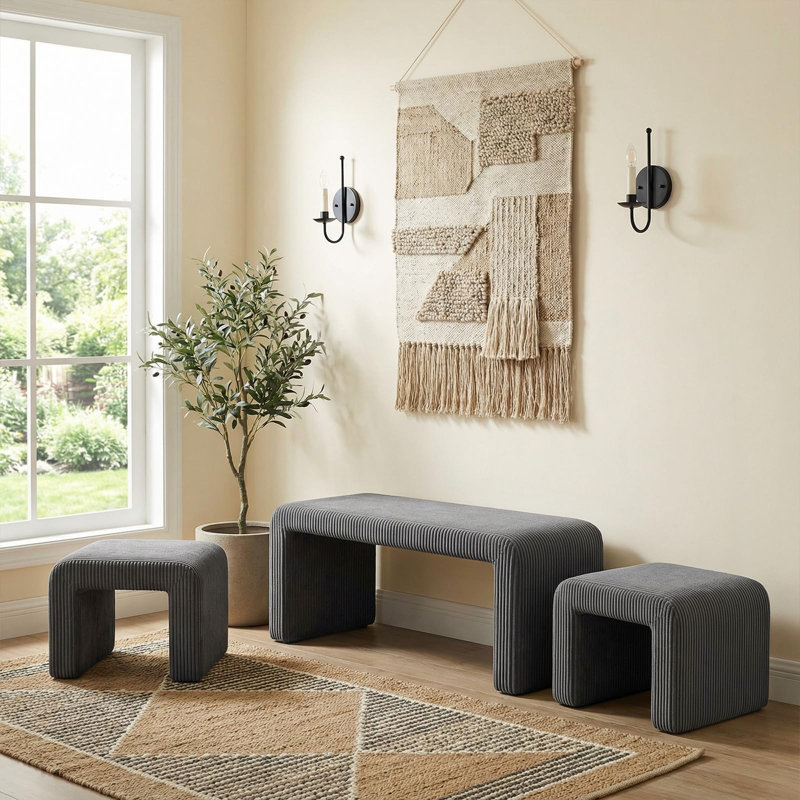 Polyester Upholstered Bench